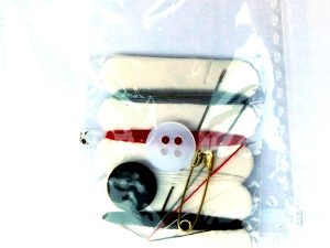 Sewing Kit in flow wrap with branded label