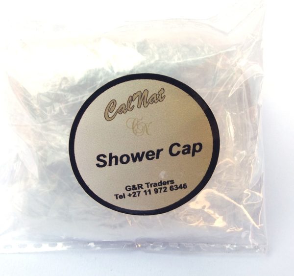 Shower Caps in flow wrap with branded label